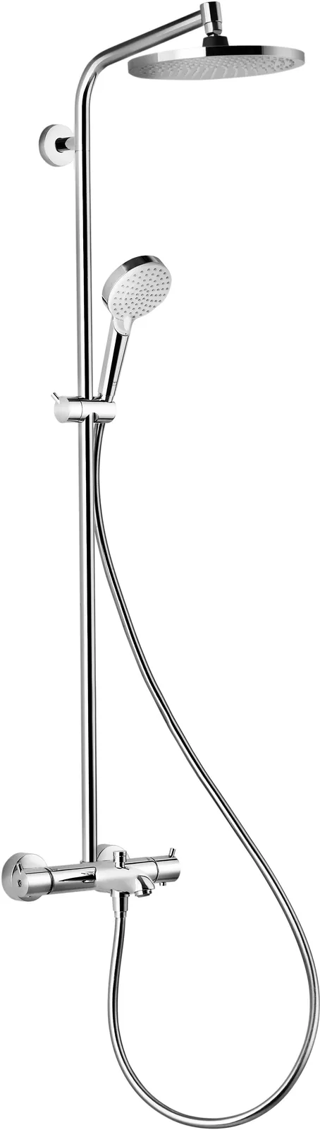 Crometta S Showerpipe dush ustuni 240 1jet, vanna termostati bilan