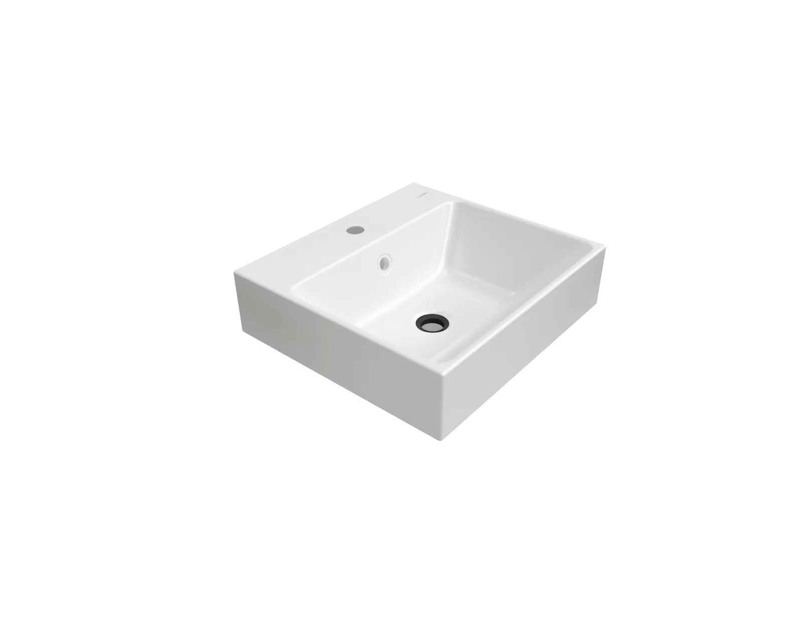 CubeStack Раковина-чаша 500/460 с отверстием под смеситель и переливом, SmartClean