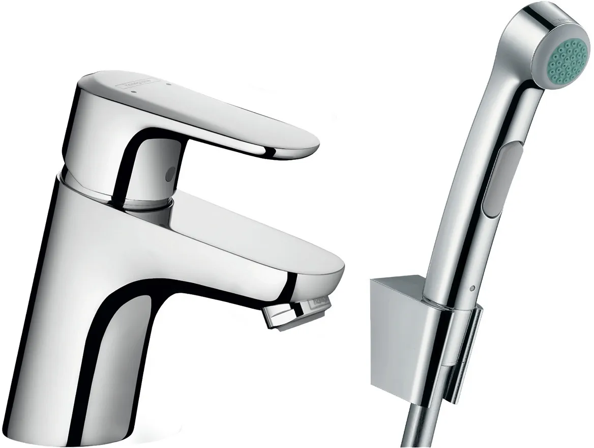 Ecos Bir dastali lavabo aralashtirgichi, gigiyenik dush va dush shlangi 160 sm bilan