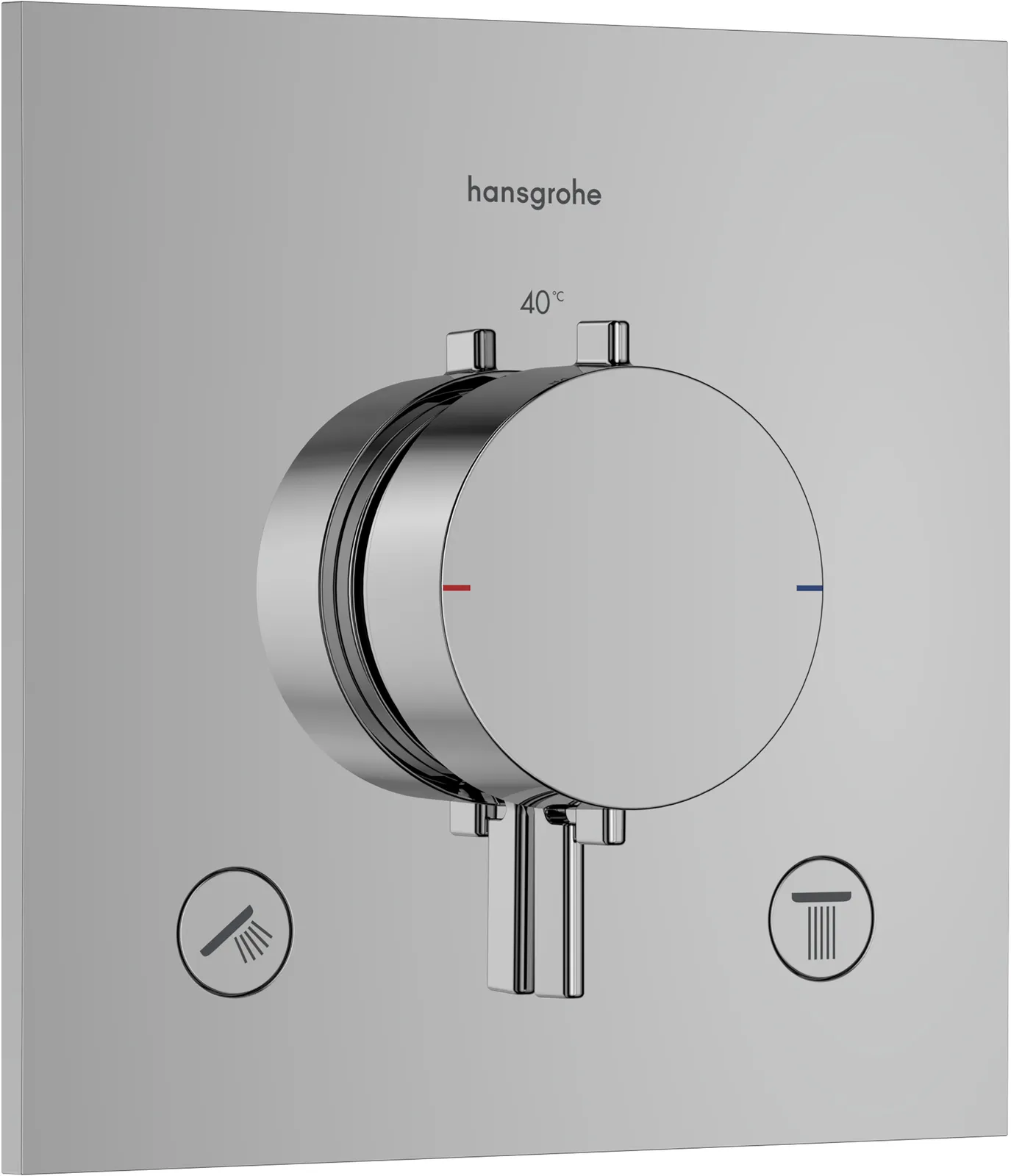 Ecostat Comfort E Termostat, yashirin montaj uchun, 2 funksiyalar uchun