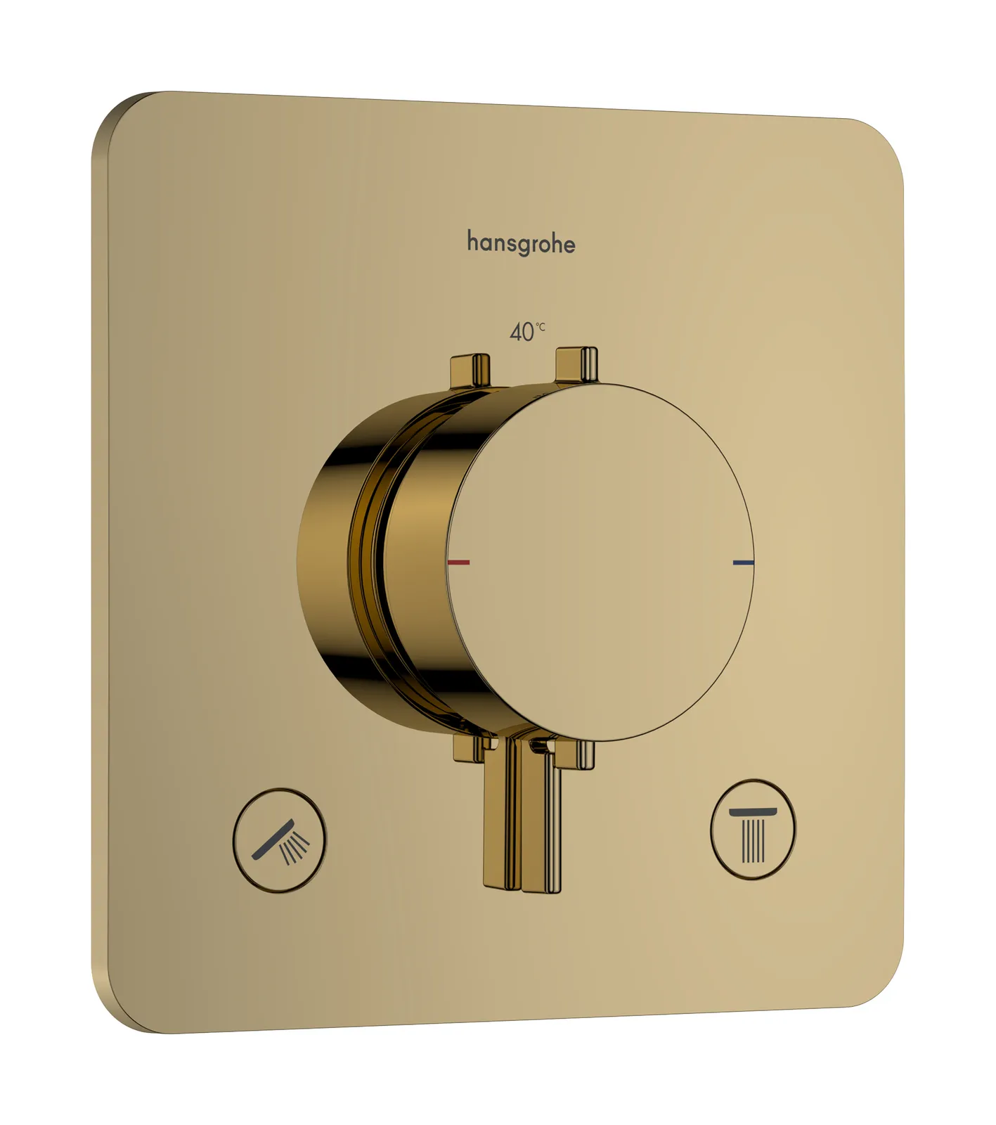 Ecostat Comfort Q Thermostat for concealed installation for 2 functions