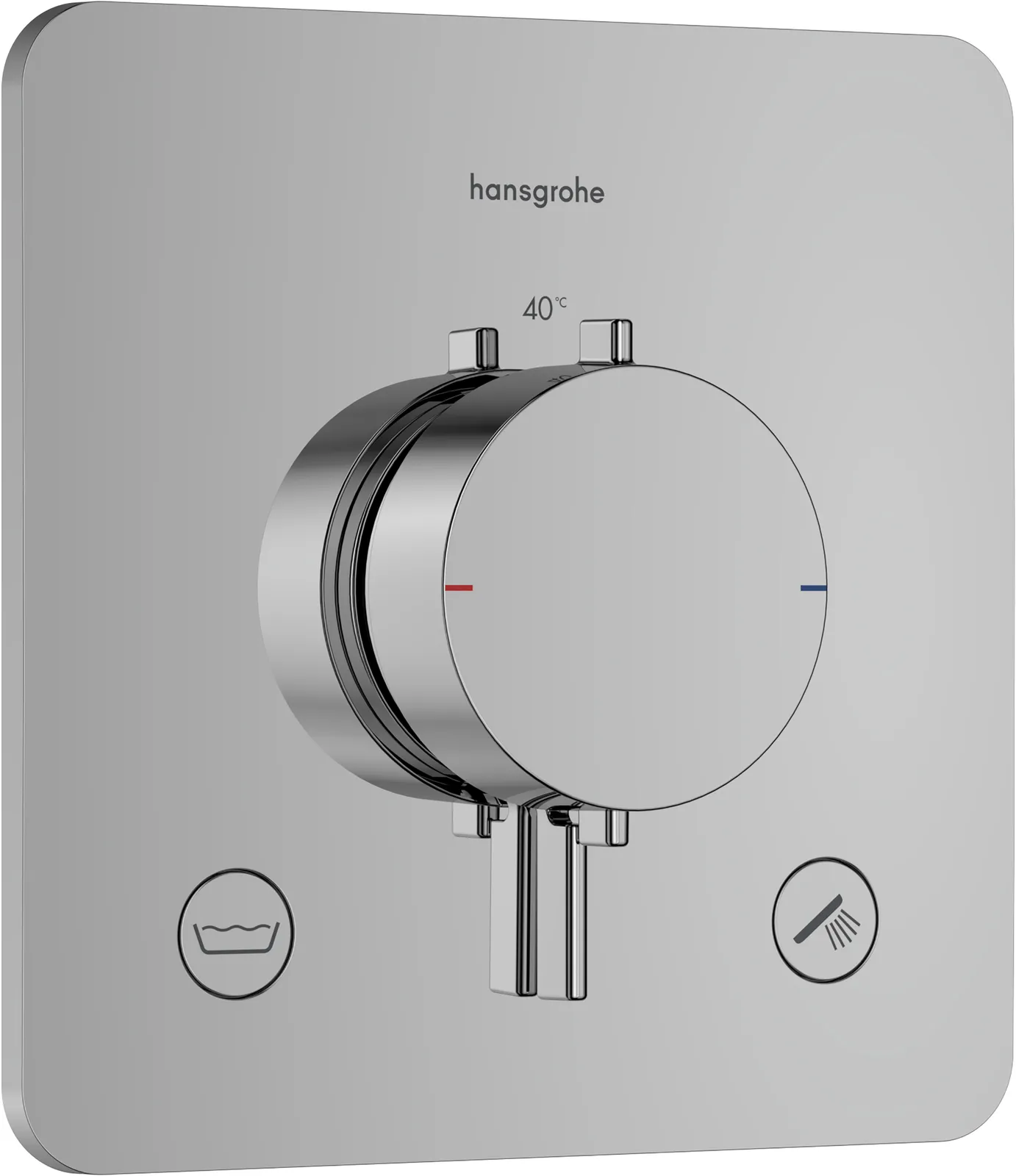 Ecostat Comfort Q Termostat, yashirin montaj uchun, 2 funksiyalar uchun, EN 1717 boʻyicha oʻrnatilgan xavfsizlik kombinatsiyasi bilan