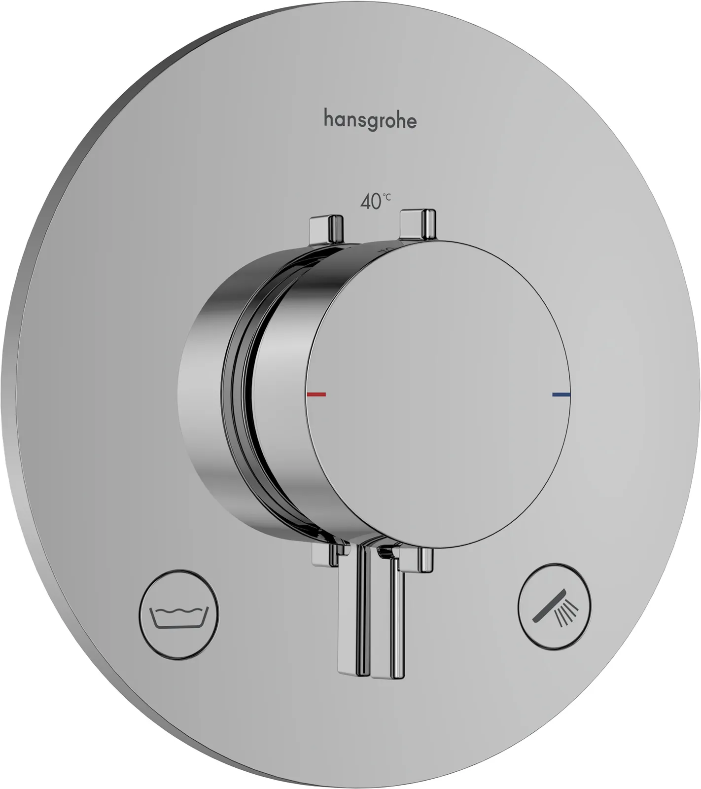 Ecostat Comfort S Termostat, yashirin montaj uchun, 2 funksiyalar uchun, EN 1717 boʻyicha oʻrnatilgan xavfsizlik kombinatsiyasi bilan