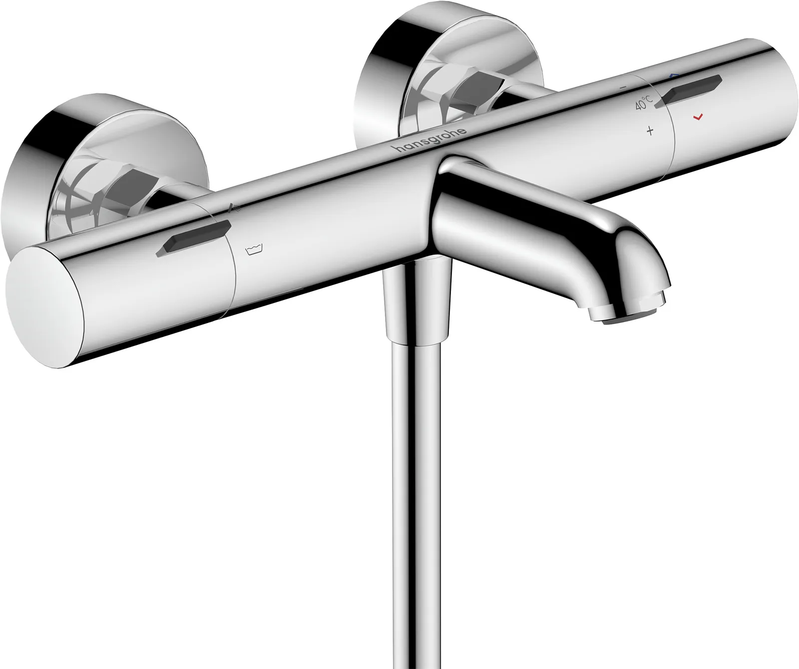 Ecostat Fine Bath thermostat for exposed installation