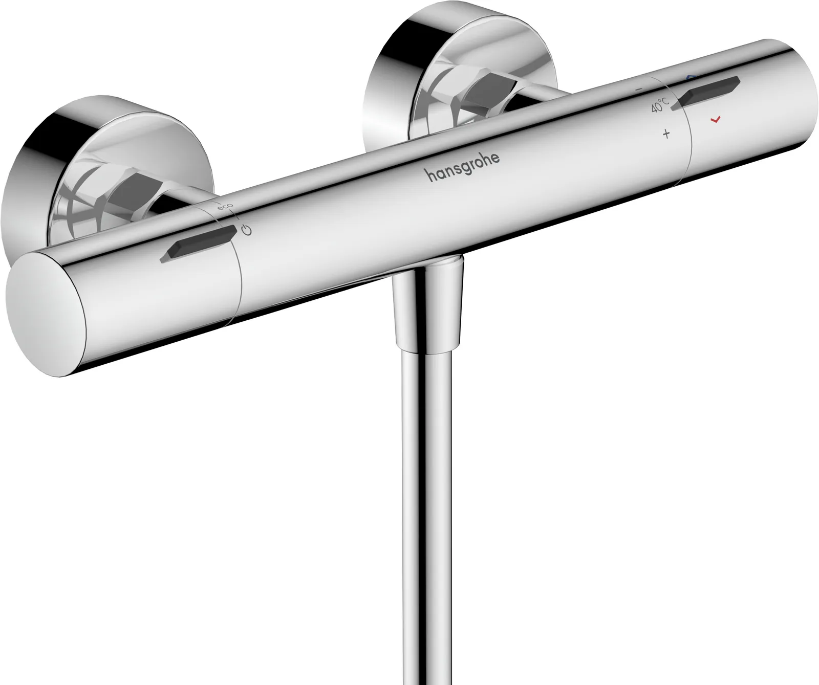 Ecostat Fine Shower thermostat for exposed installation with temperature limiter