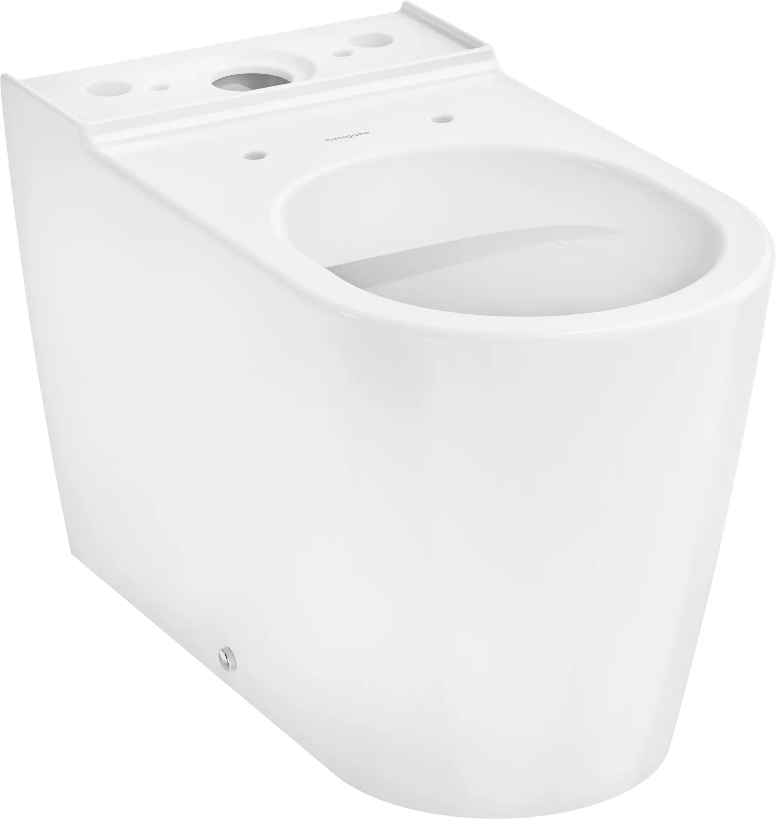 EluPura S Polga oʻrnatiladigan unitaz monoblok devorga yaqin, gorizontal/vertikal chiqish bilan, AquaFall Flush, SmartClean