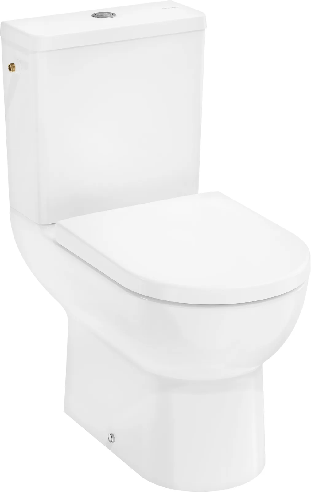 GladeLake S Floor-standing monobloc WC set with universal outlet AquaChannel Flush with cistern and WC seat with lid with SoftClose und QuickRelease