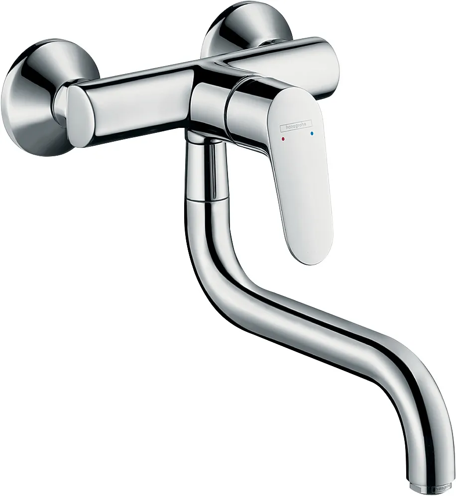 Focus M41 Single-lever kitchen mixer, wall-mounted low spout, 1jet