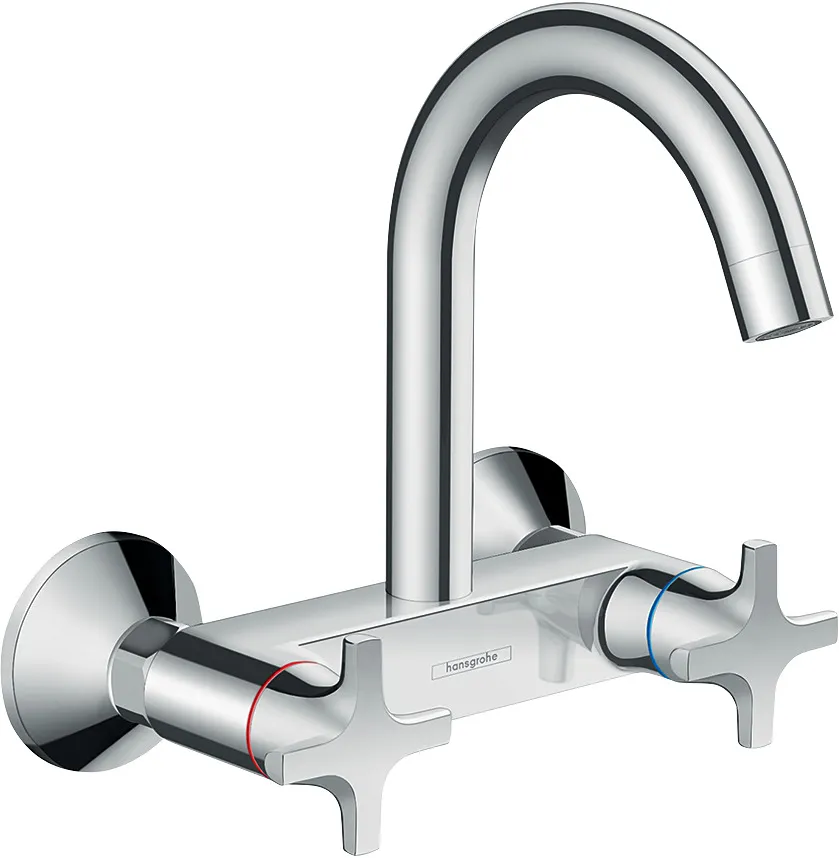 Logis M32 Двухвентильный кухонный смеситель, настенный, highspout, 1jet