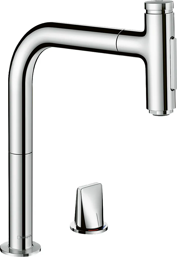 Metris Select M71 Single-lever kitchen mixer 200 2-hole, pull-out shower, 2jet