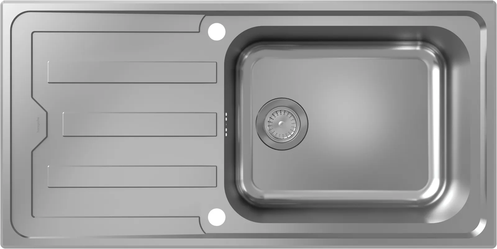 S44 S440-A500 100 inset kitchen sink 500 with drainer and automatic waste set