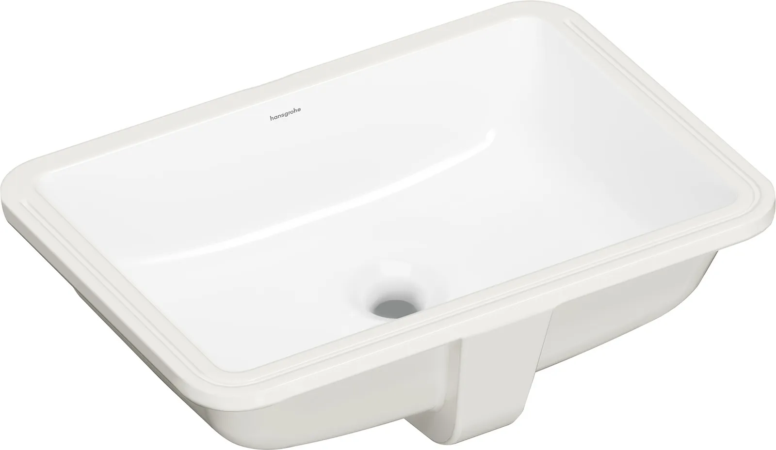 LakeShore Q Undermount basin 500/350 without tap hole and with overflow, SmartClean