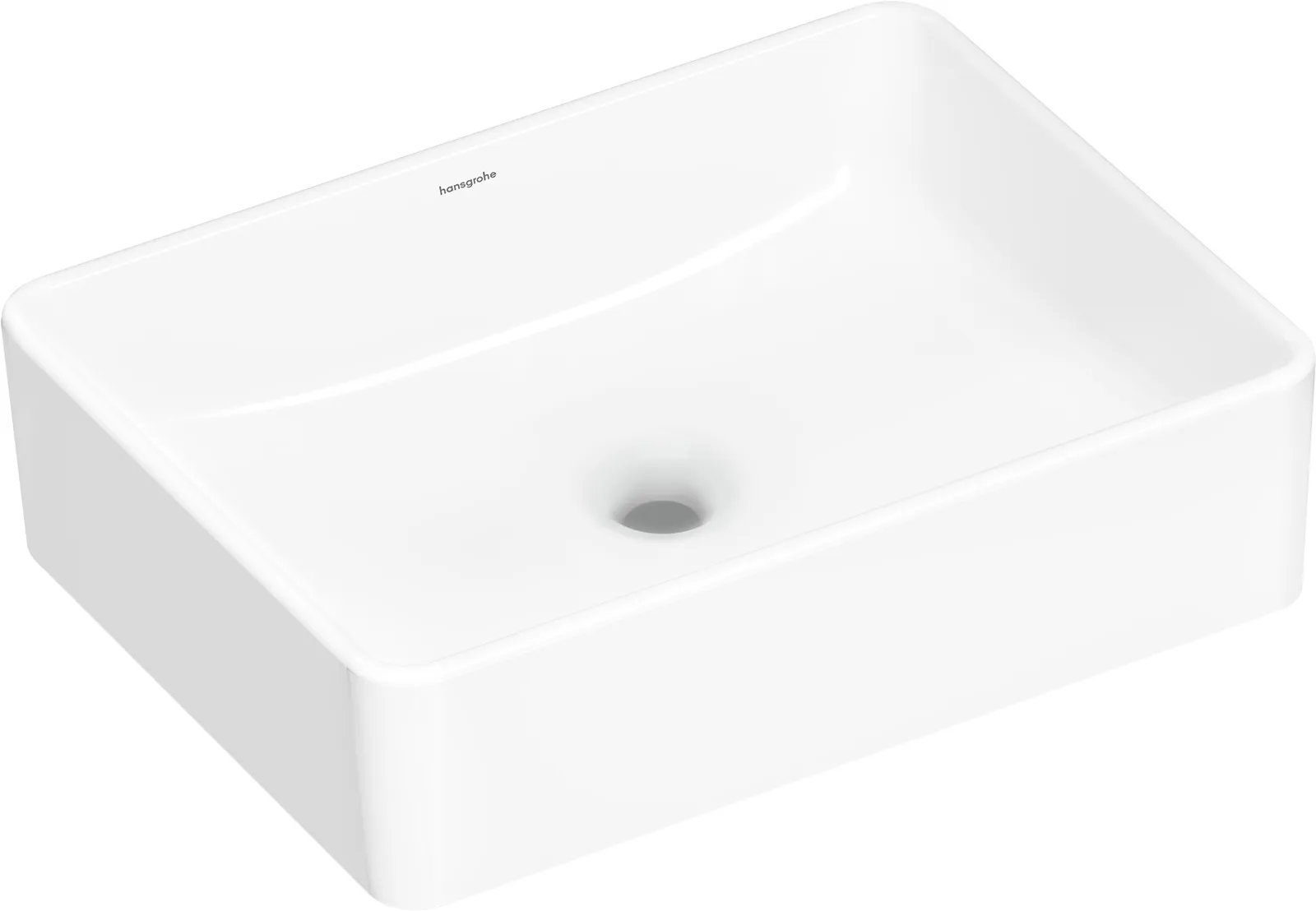 LakeShore Q Vessel basin 500/380 without tap hole and overflow, SmartClean