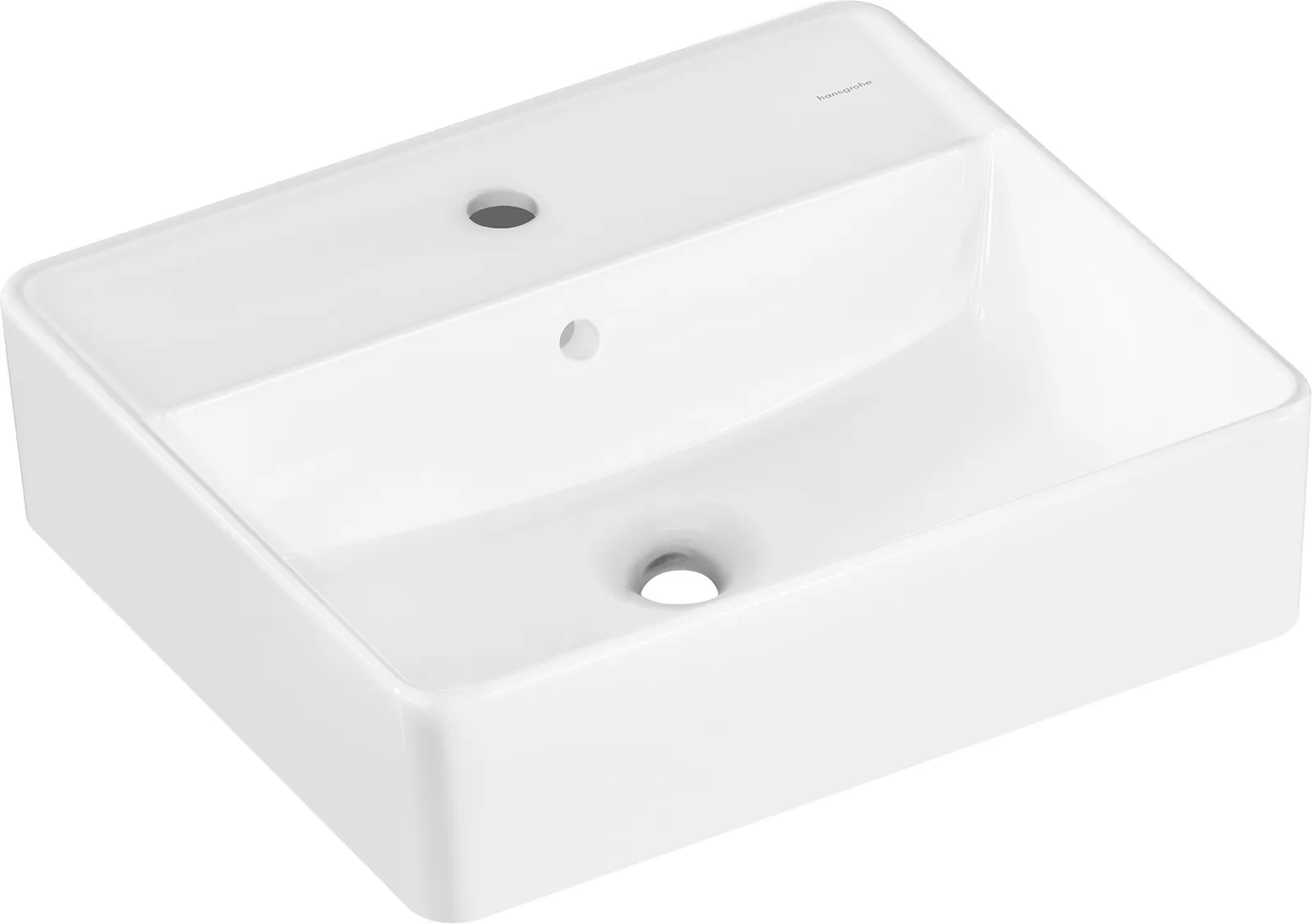 LakeShore Q Kosa lavabo 500/440, joʻmrak teshigi va toshish teshigi bilan, SmartClean