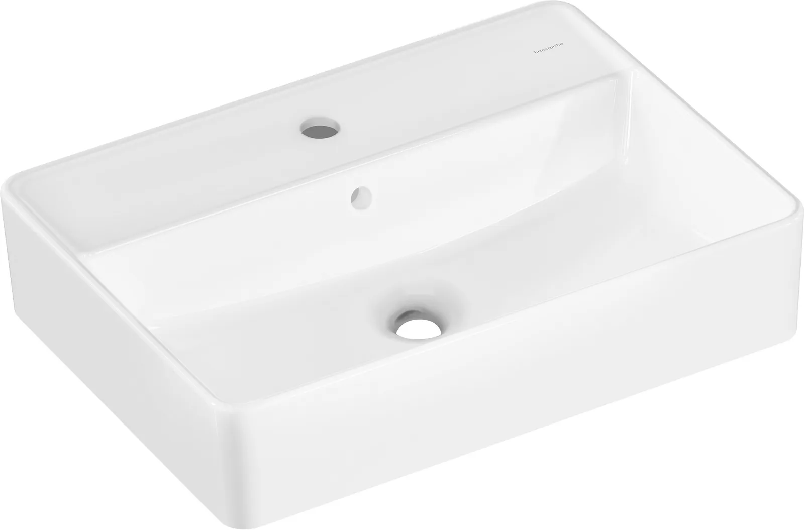 LakeShore Q Kosa lavabo 600/440, joʻmrak teshigi va toshish teshigi bilan, SmartClean
