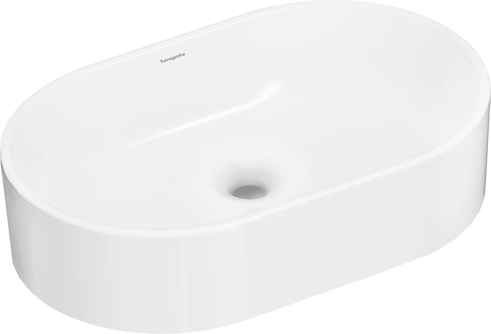 LakeShore U Kosa lavabo 550/350, joʻmrak teshigisiz va toshish teshigisiz, SmartClean