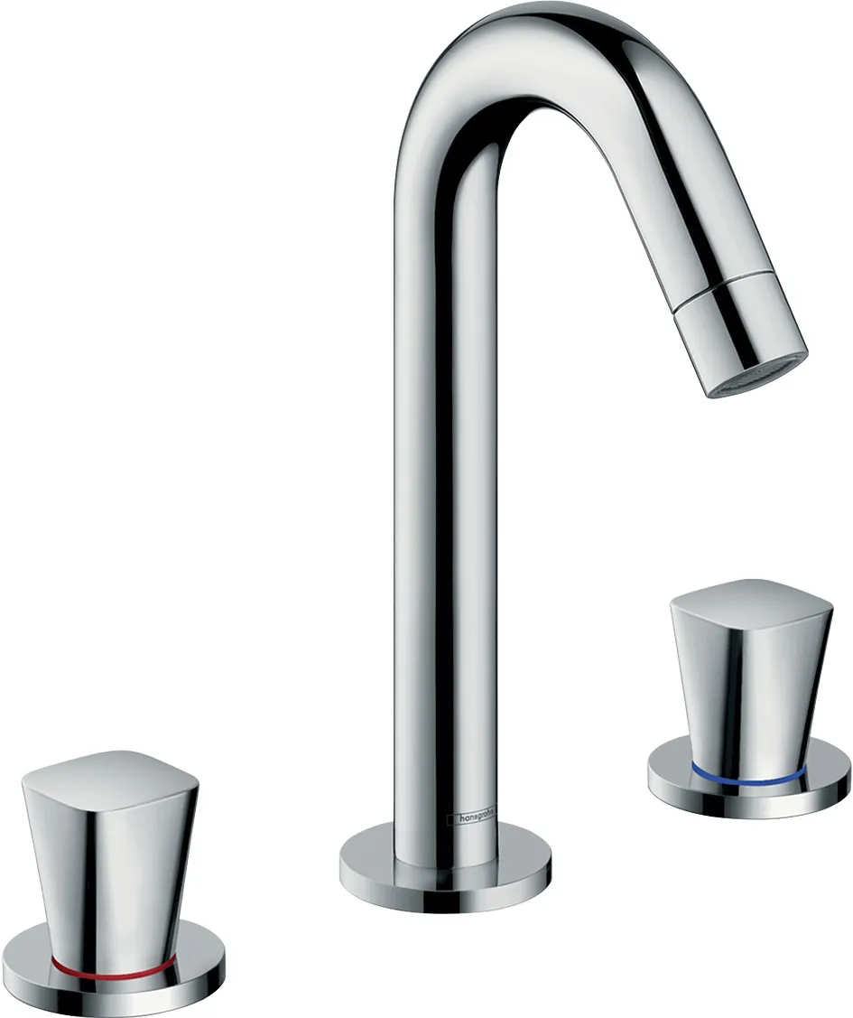 Logis Basin mixer 150 for 3 holes with waste valve pop-up