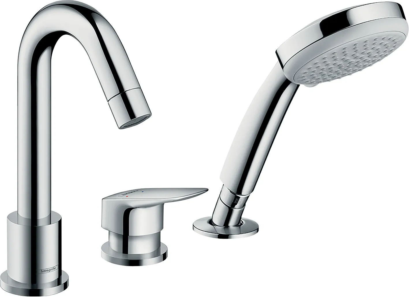 Logis Single-lever bath-edge mixer for 3 holes