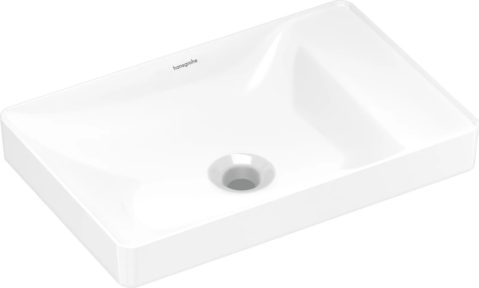 MellowTide Q Kosa lavabo 600/390, joʻmrak teshigisiz, tokcha bilan