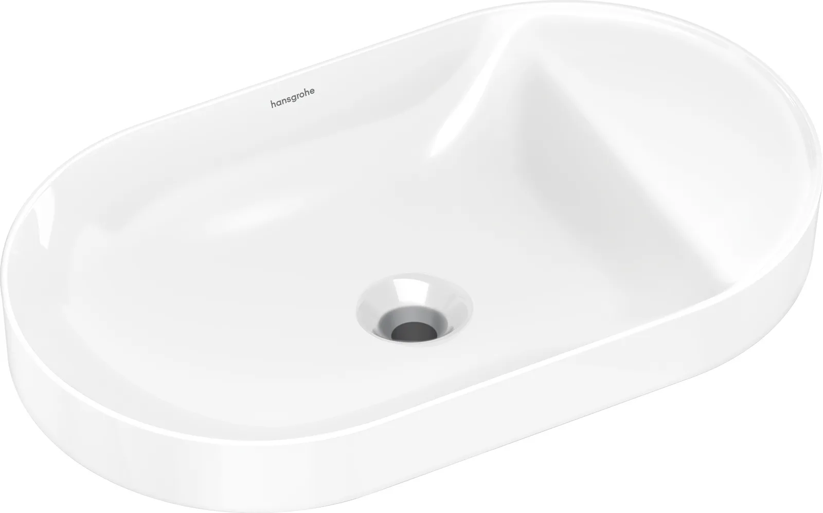 MellowTide U Kosa lavabo 675/395, joʻmrak teshigisiz, tokcha bilan