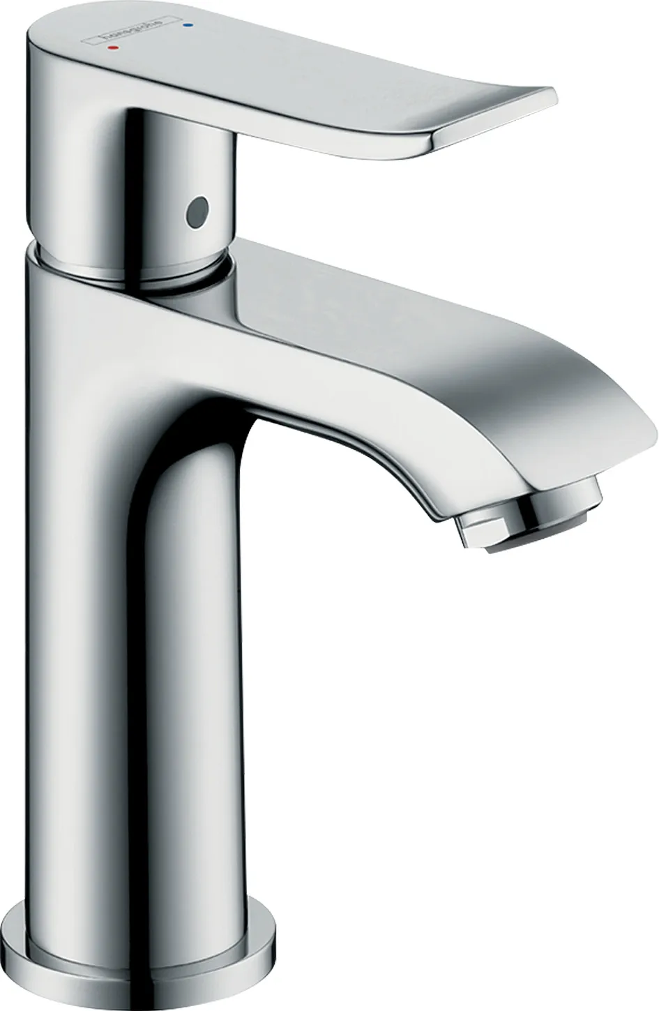 Metris Single-lever basin mixer 100 for hand basins without waste valve