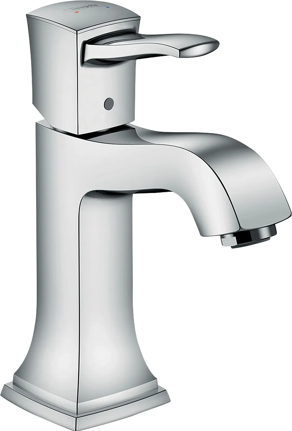 Metropol Classic Single lever basin mixer 110 with lever handle and pop-up waste