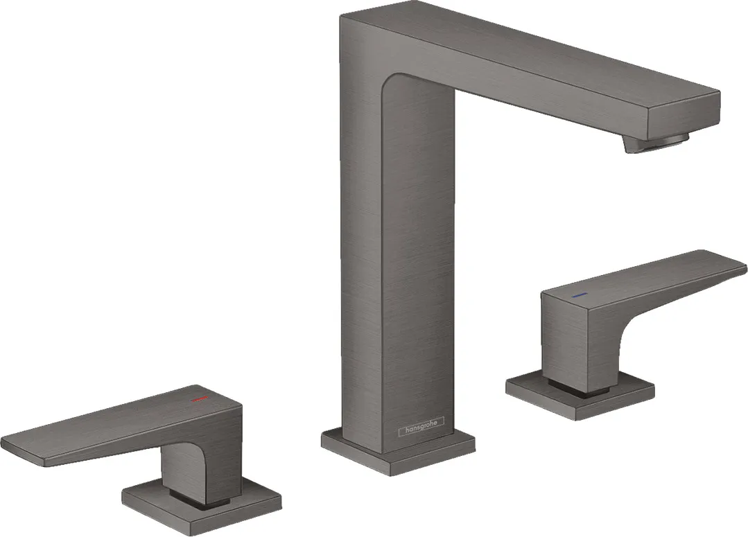 Metropol Basin mixer 160 3-hole with lever handles and push-open waste