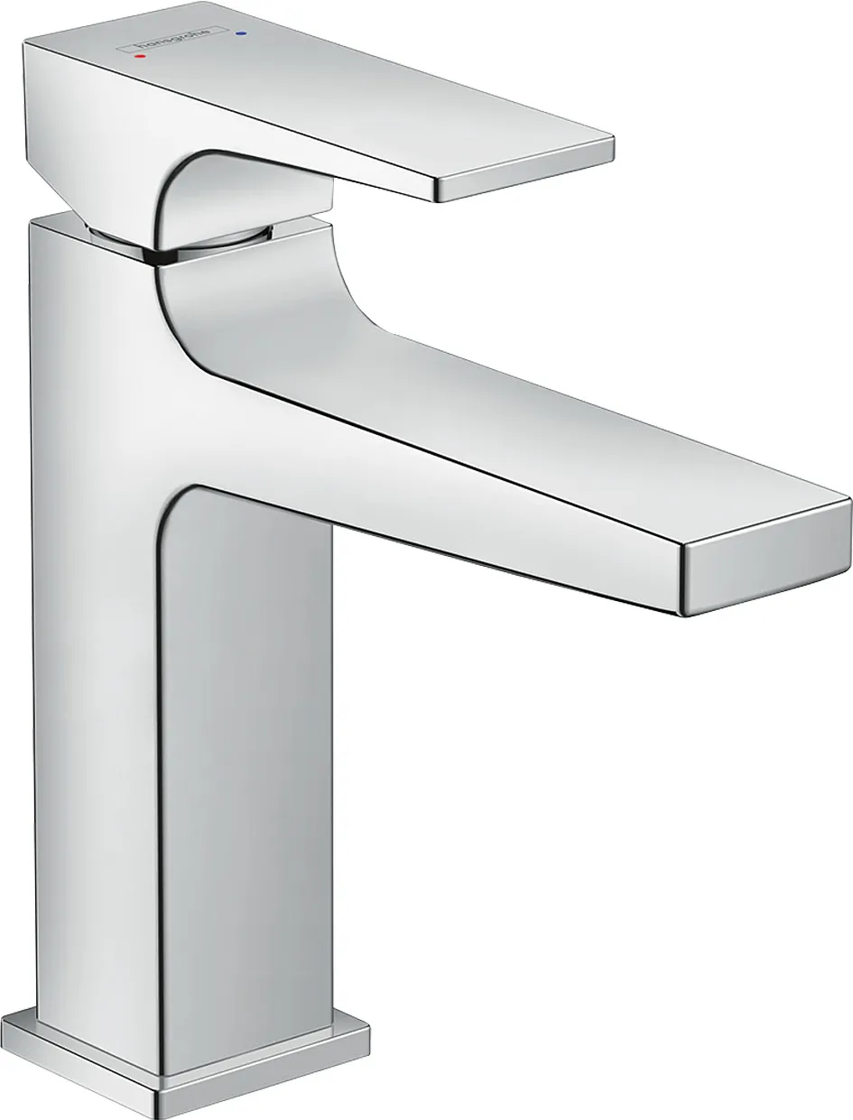 Metropol Single lever basin mixer 110 with lever handle and pop-up waste