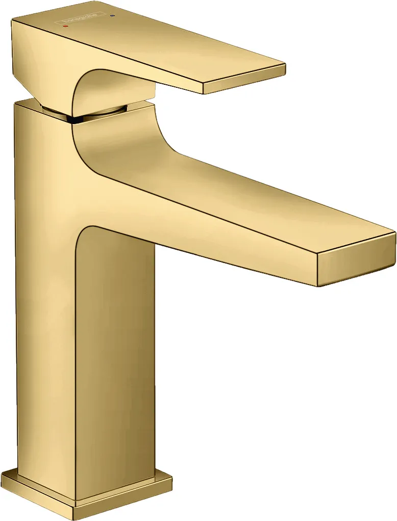 Metropol Single lever basin mixer 110 with lever handle and push-open waste