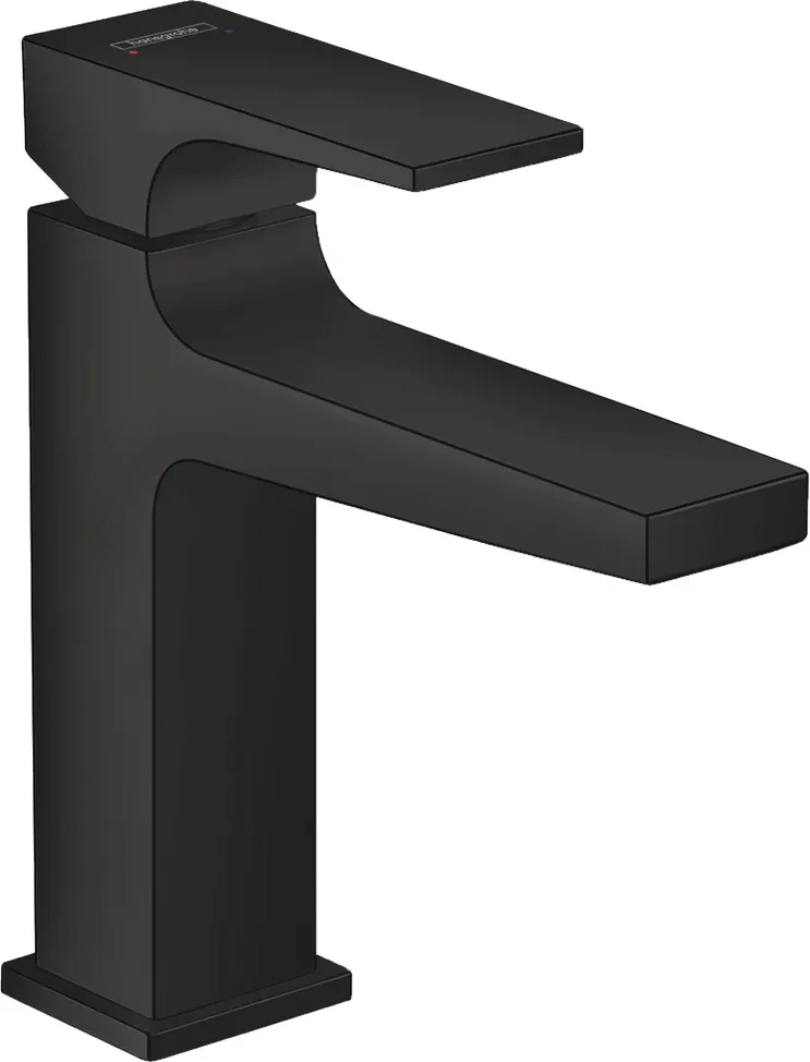 Metropol Single lever basin mixer 110 with lever handle and push-open waste