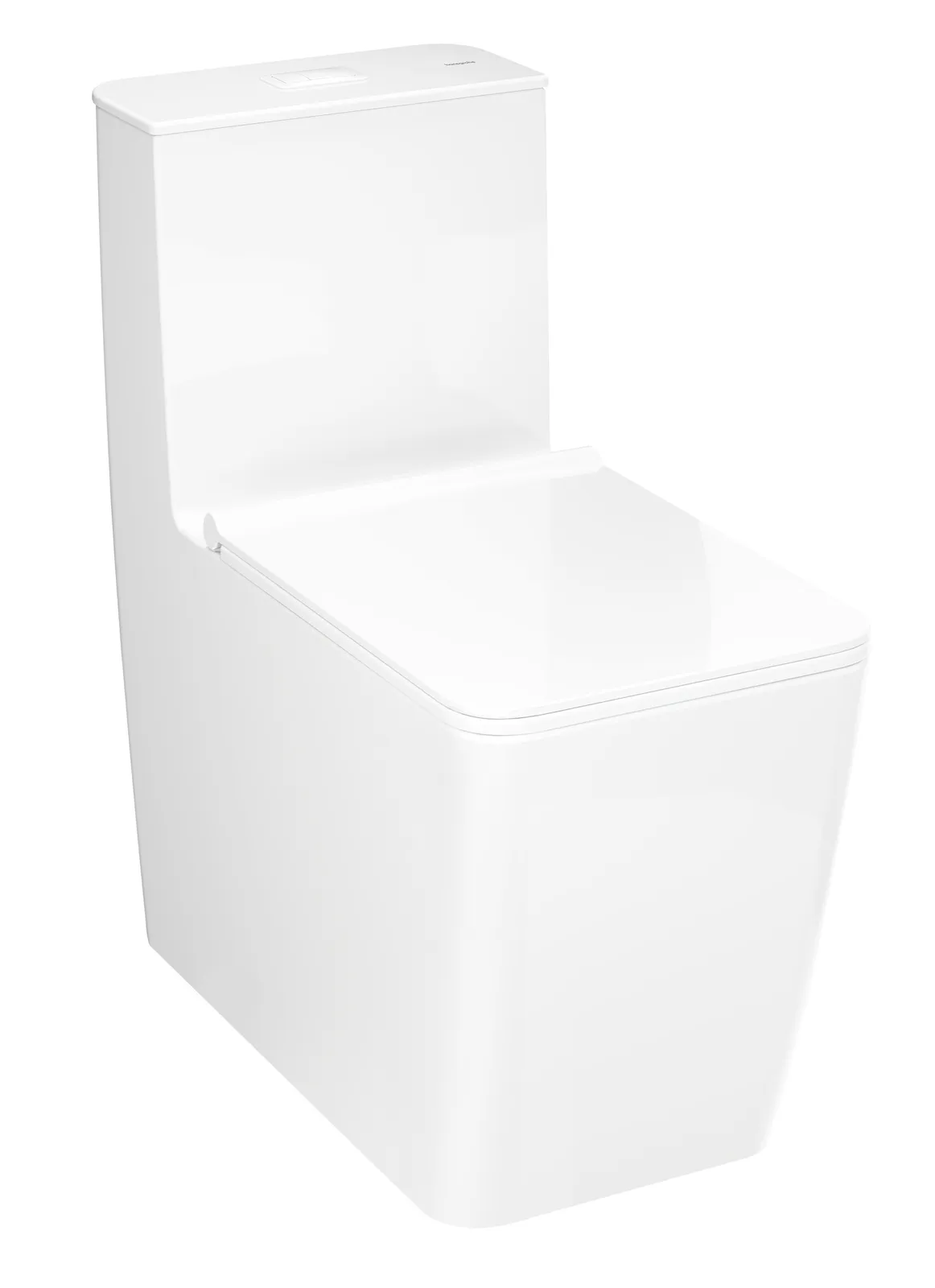 MitaPura Q Floor-standing one-piece toilet with vertical outlet 400 rimless