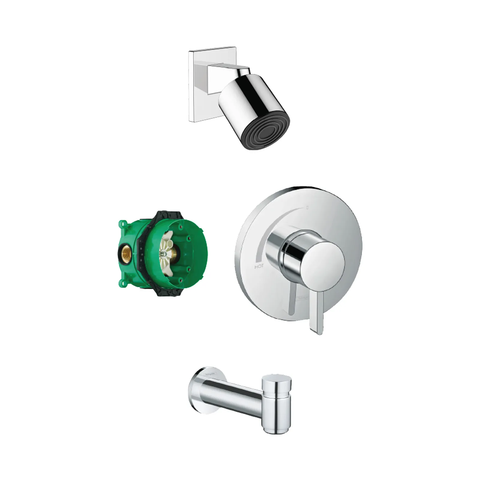 Pulsify S С балансом давления Tub/Shower комплект с скрытой частью, 2.5 GPM