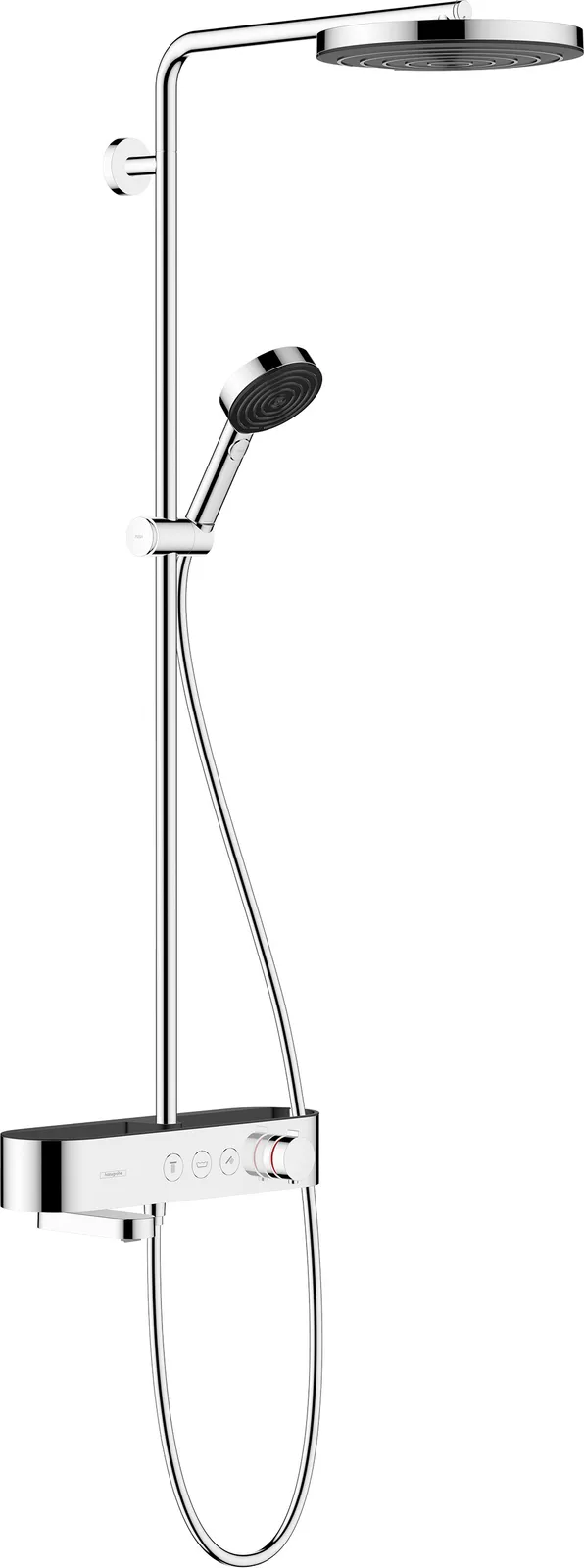 Pulsify S Showerpipe dush ustuni 260 1jet, vanna termostati ShowerTablet Select 400 bilan