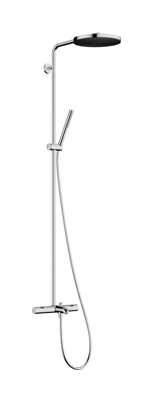 Pulsify S Puro Shower column Showerpipe 260 1jet EcoSmart with bath thermostat Ecostat Fine 150cc DZR