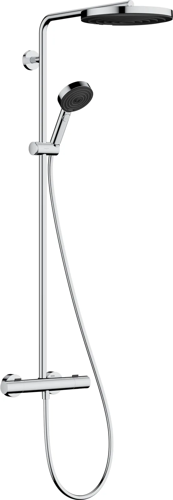 Pulsify S Puro Shower column Showerpipe 260 1jet with Ecostat Fine and hand shower 3jet