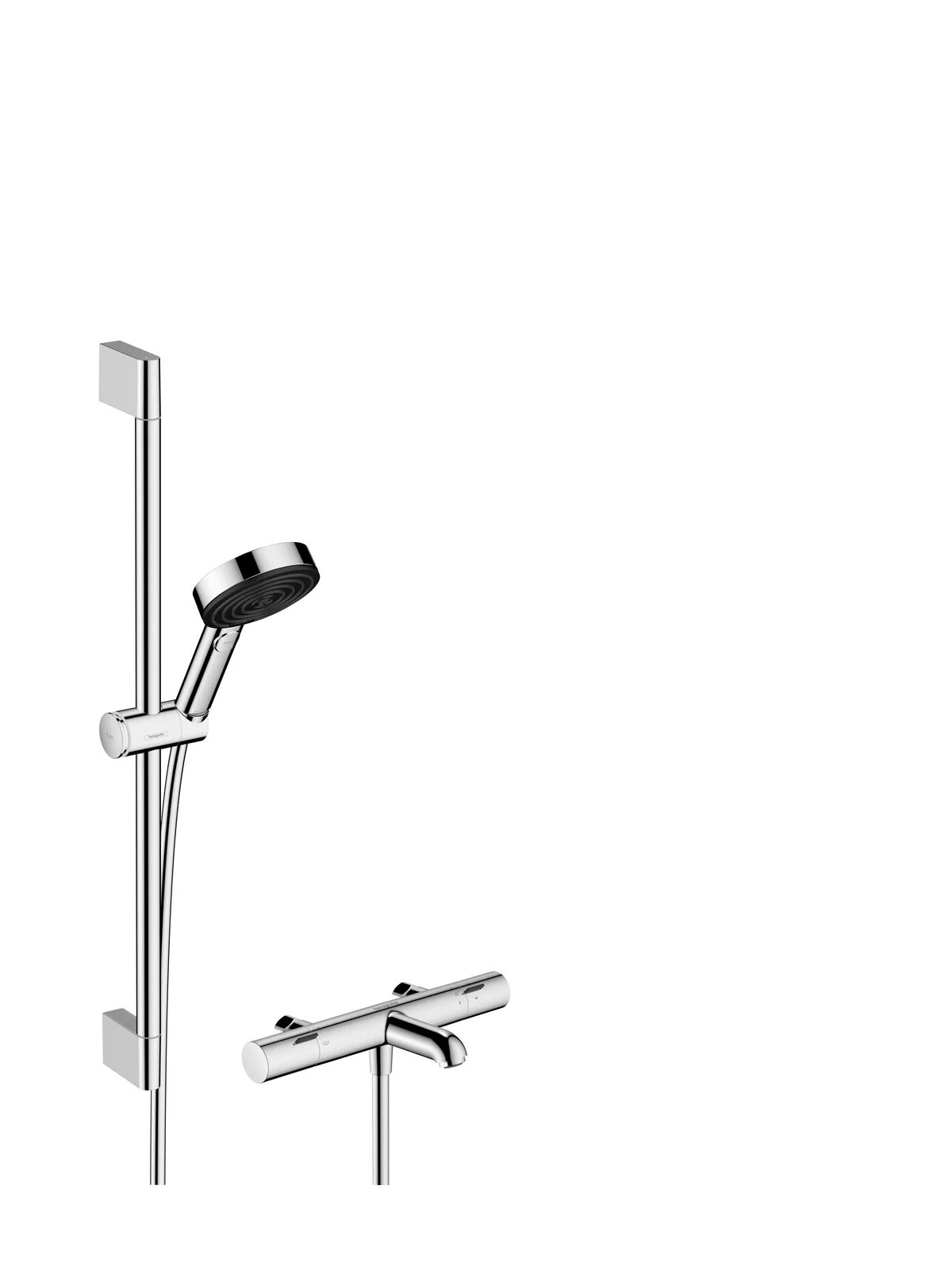 Pulsify Select S Dush tizimi 105 3jet Relaxation EcoSmart, vanna termostati Ecostat Fine va dush shtangasi 65 sm DZR bilan