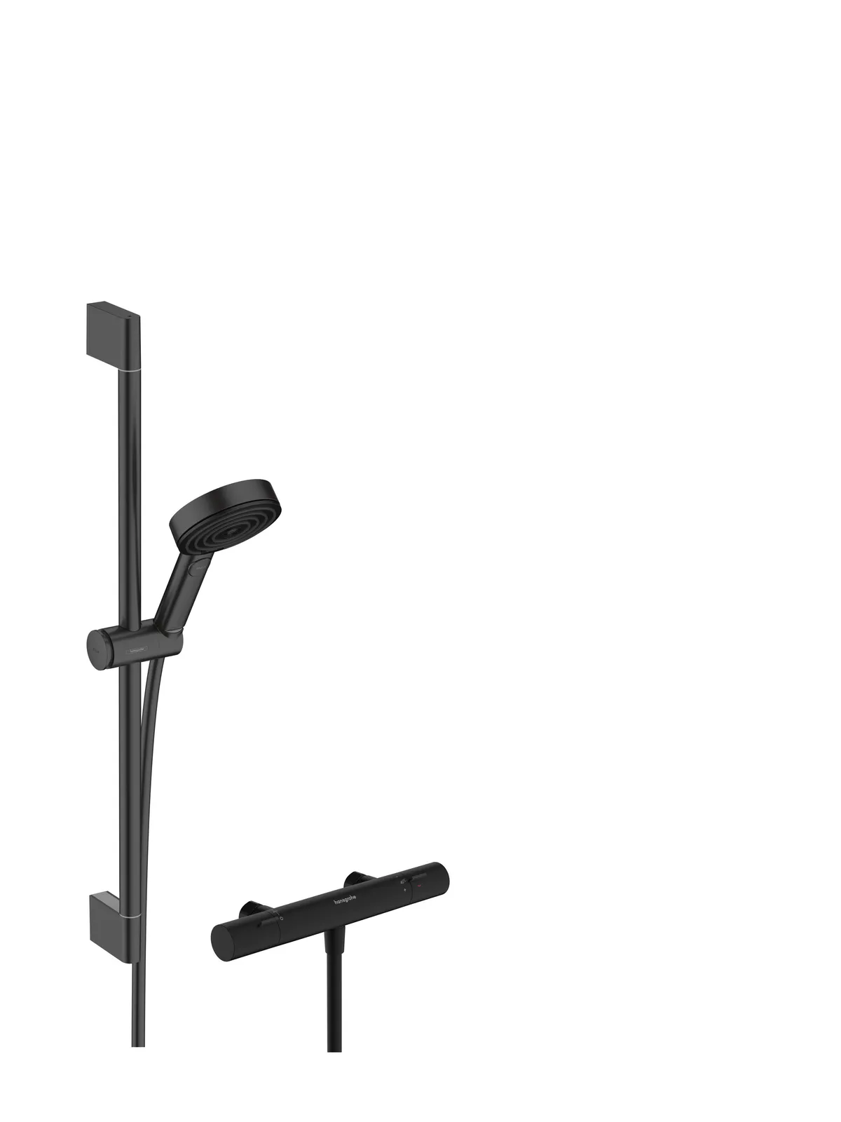 Pulsify Select S Душевая система 105 3jet Relaxation EcoSmart с Ecostat Fine 150cc и душевой штангой 65 см DZR