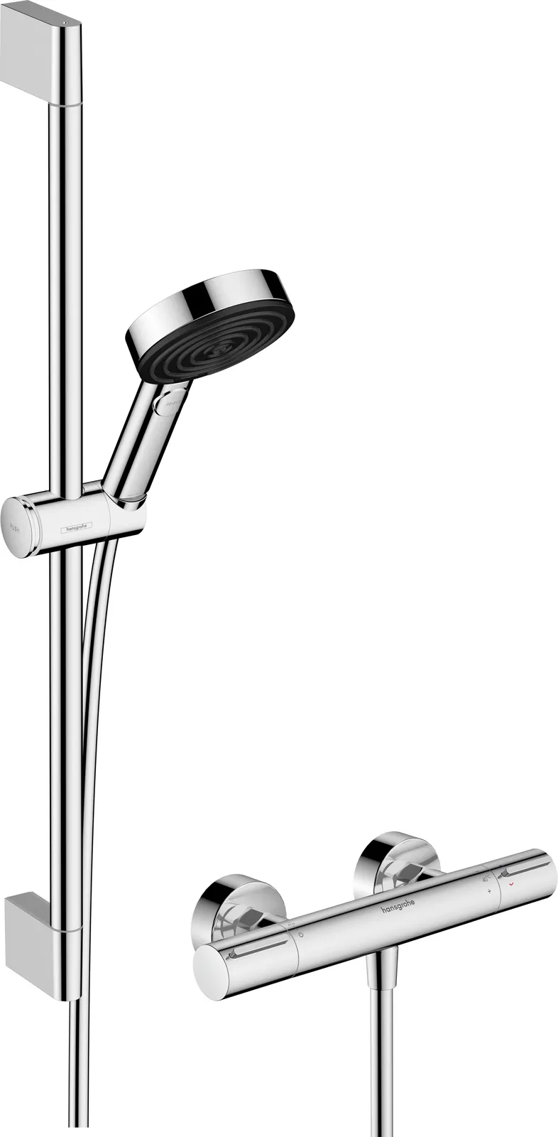 Pulsify Select S Dush tizimi 105 3jet Relaxation EcoSmart, Ecostat element va dush shtangasi 65 sm bilan