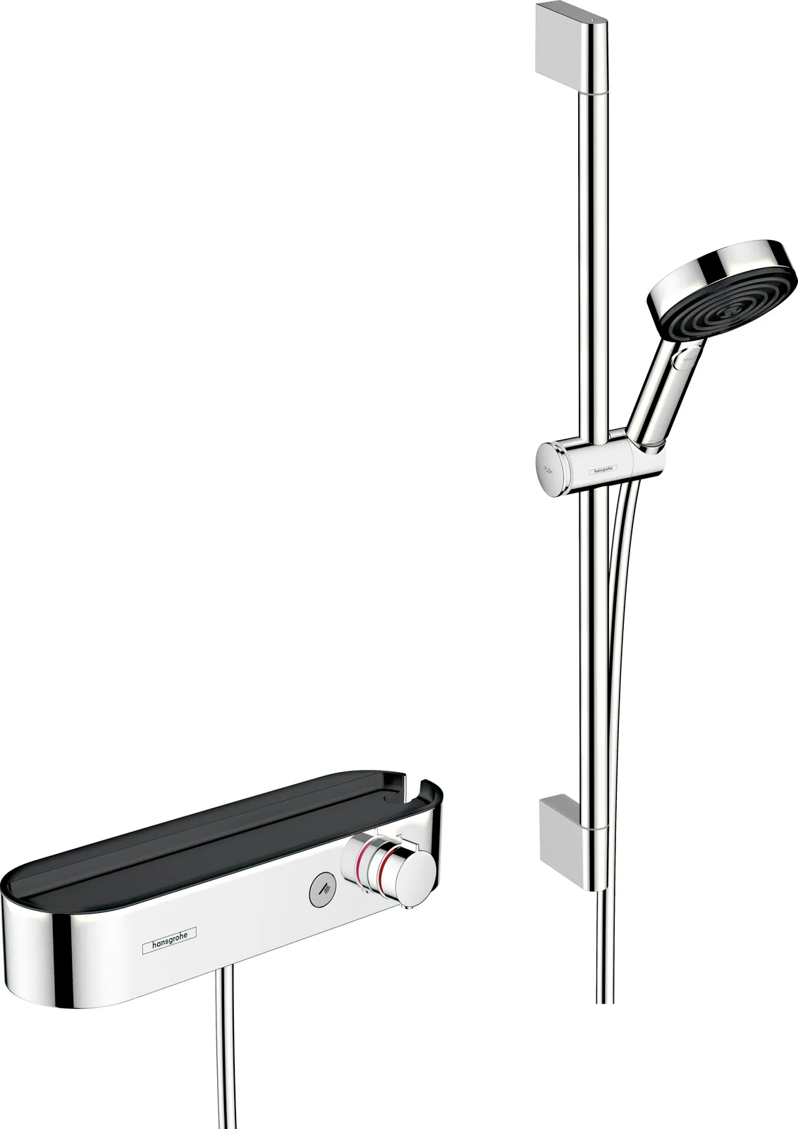 Pulsify Select S Shower system 105 3jet Relaxation with ShowerTablet 400, shower bar 65 cm, slider and shower hose