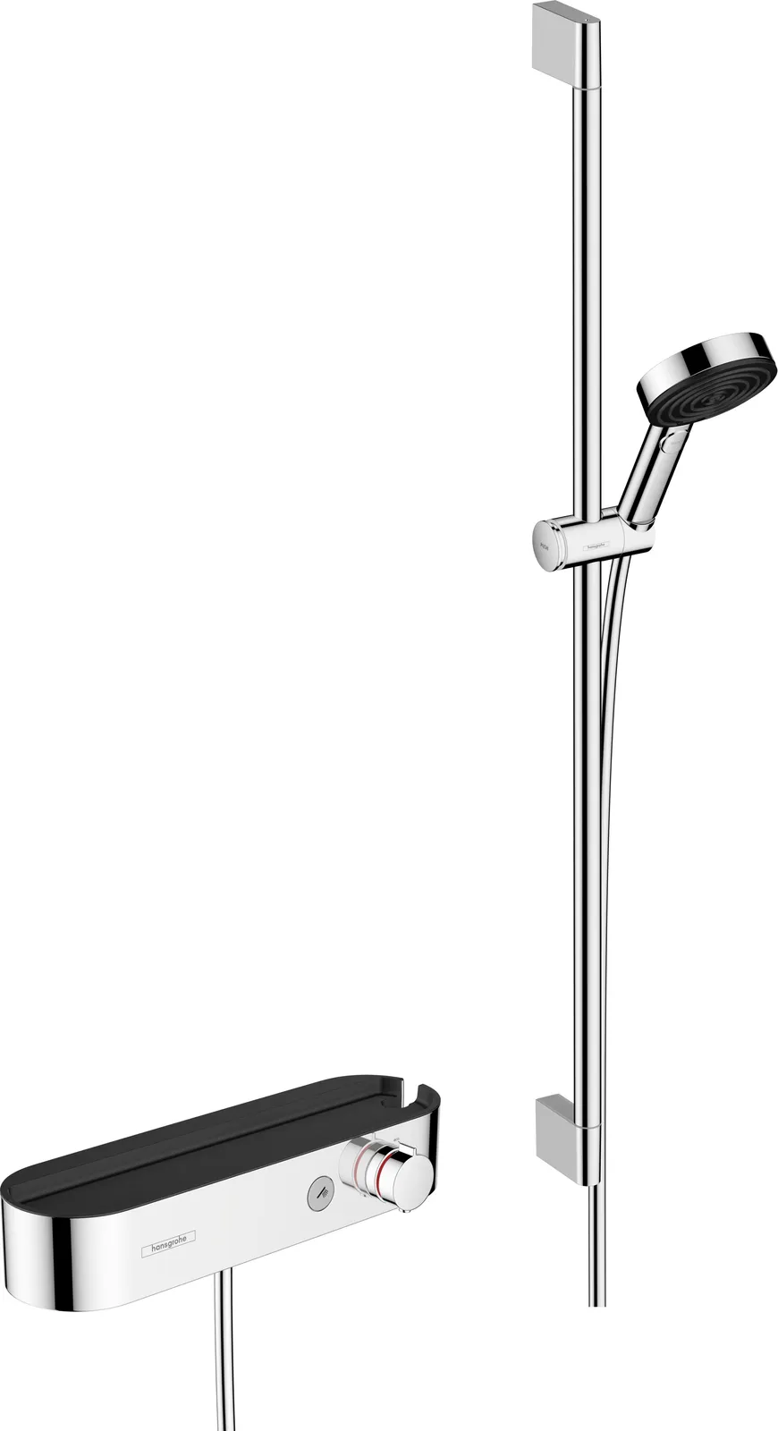 Pulsify Select S Душевая система 105 3jet Relaxation с ShowerTablet 400, душевая штанга 90 см, ползунок и душевой шланг