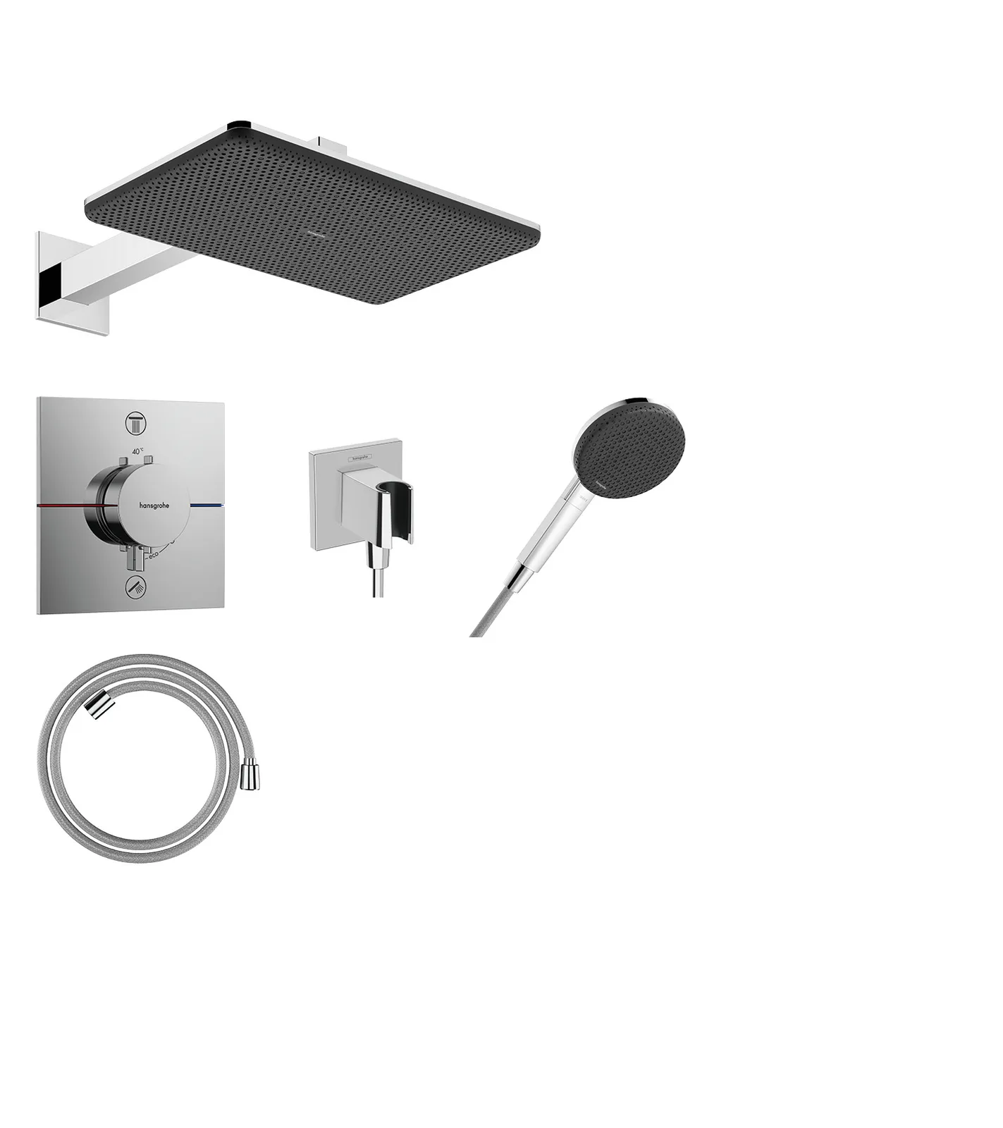 Raindance Alive Q Designer shower set 210/340 1jet with thermostat and concealed part (basic set) iBox universal 2