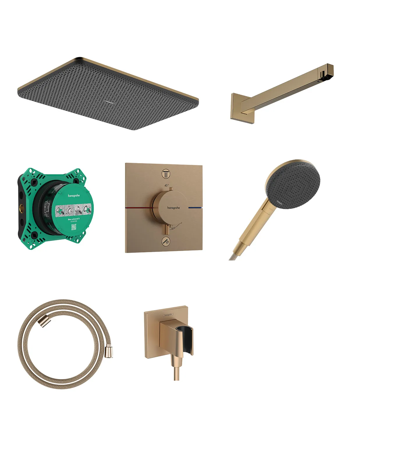 Raindance Alive Q Designer shower set 210/340 1jet with thermostat and concealed part (basic set) iBox universal 2