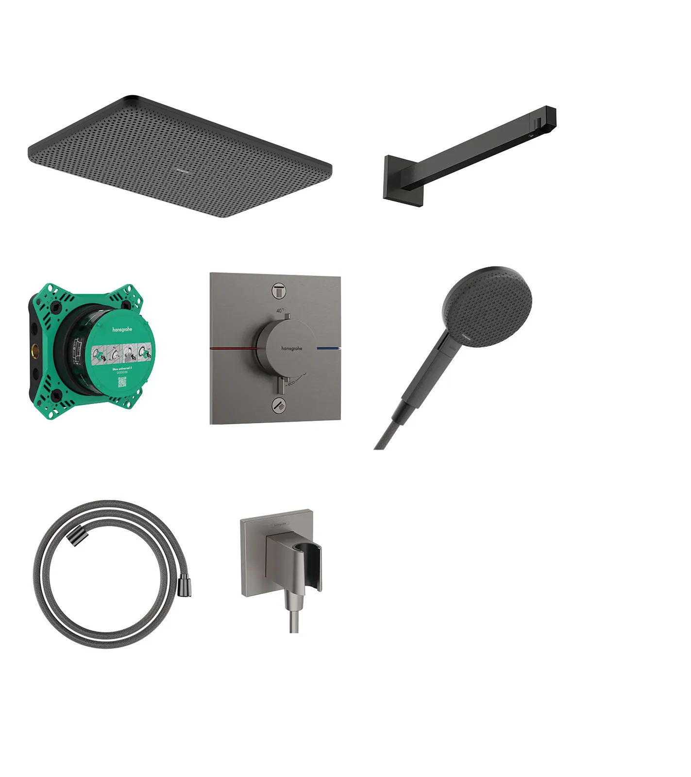 Raindance Alive Q Designer shower set 210/340 1jet with thermostat and concealed part (basic set) iBox universal 2