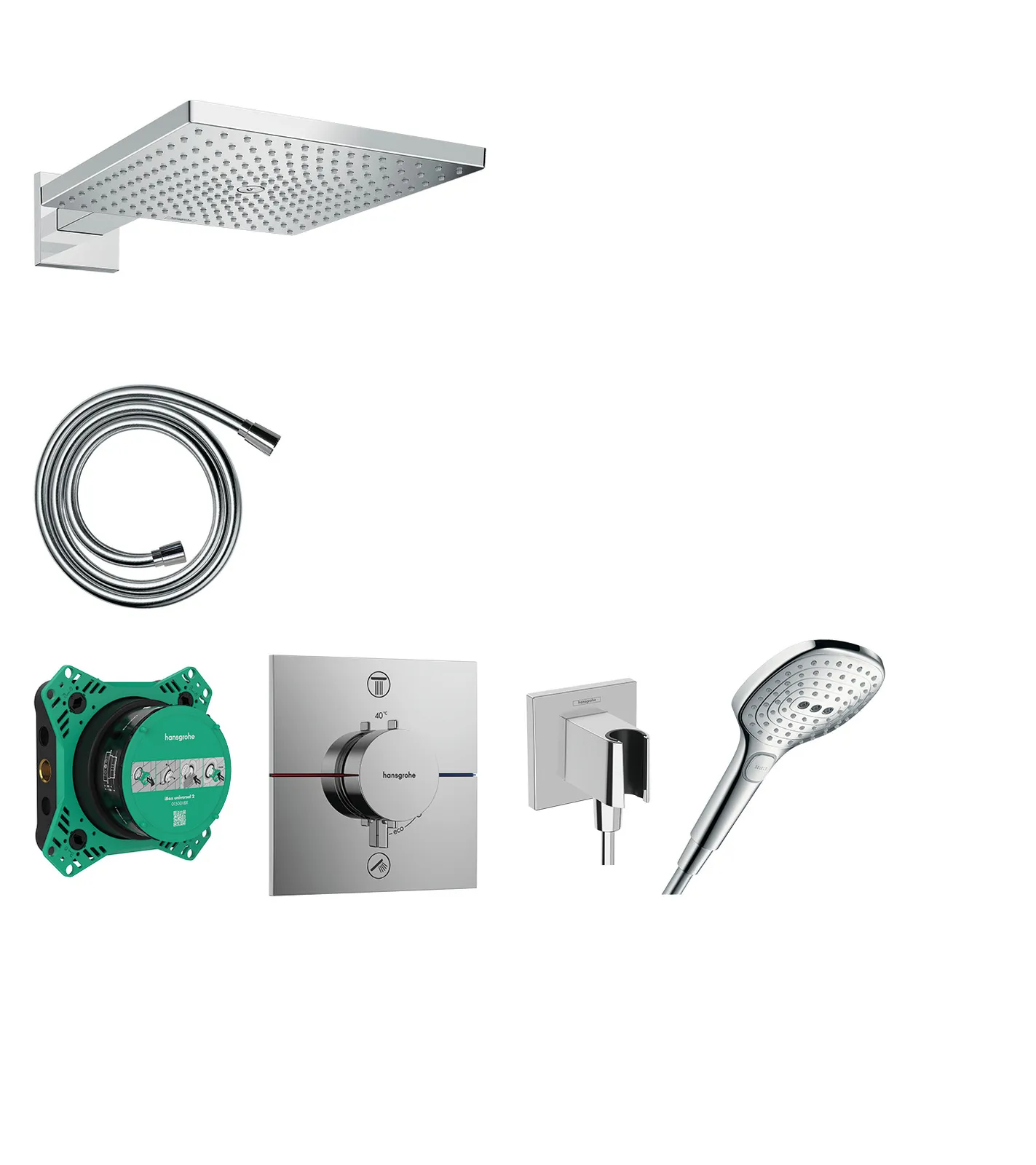 Raindance E Designer shower kit 300 1jet EcoSmart with thermostat and concealed part (basic set) iBox universal 2