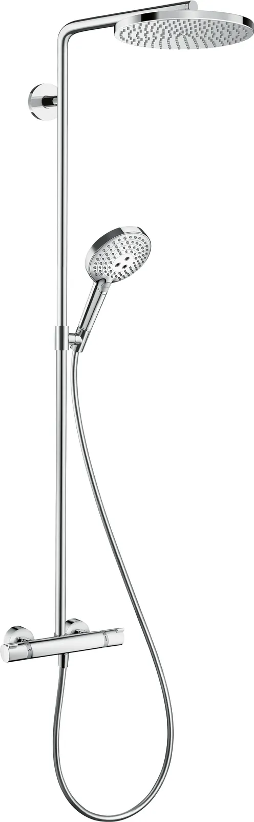 Raindance S Showerpipe dush ustuni 240 1jet PowderRain EcoSmart, termostat bilan
