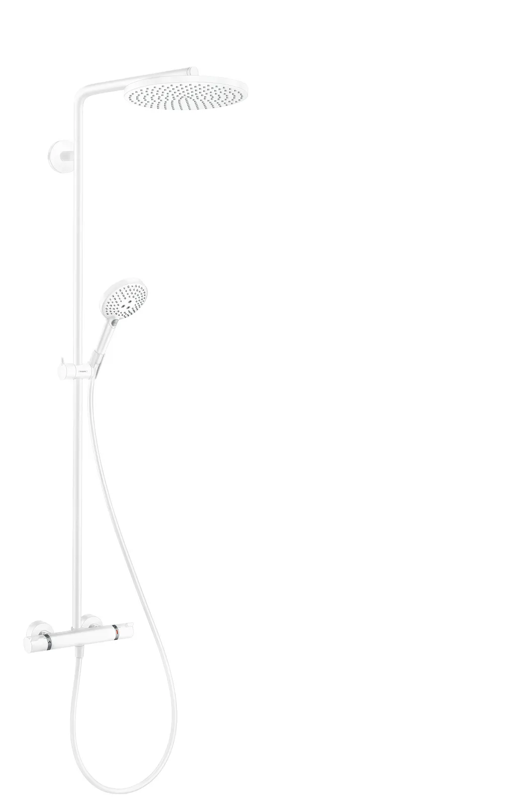 Raindance S Showerpipe dush ustuni 240 1jet PowderRain EcoSmart, termostat bilan