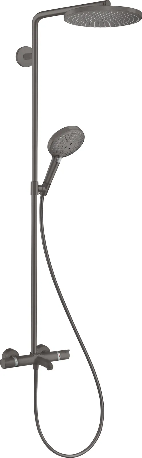 Raindance Select S Shower column Showerpipe 240 1jet PowderRain with bath thermostat