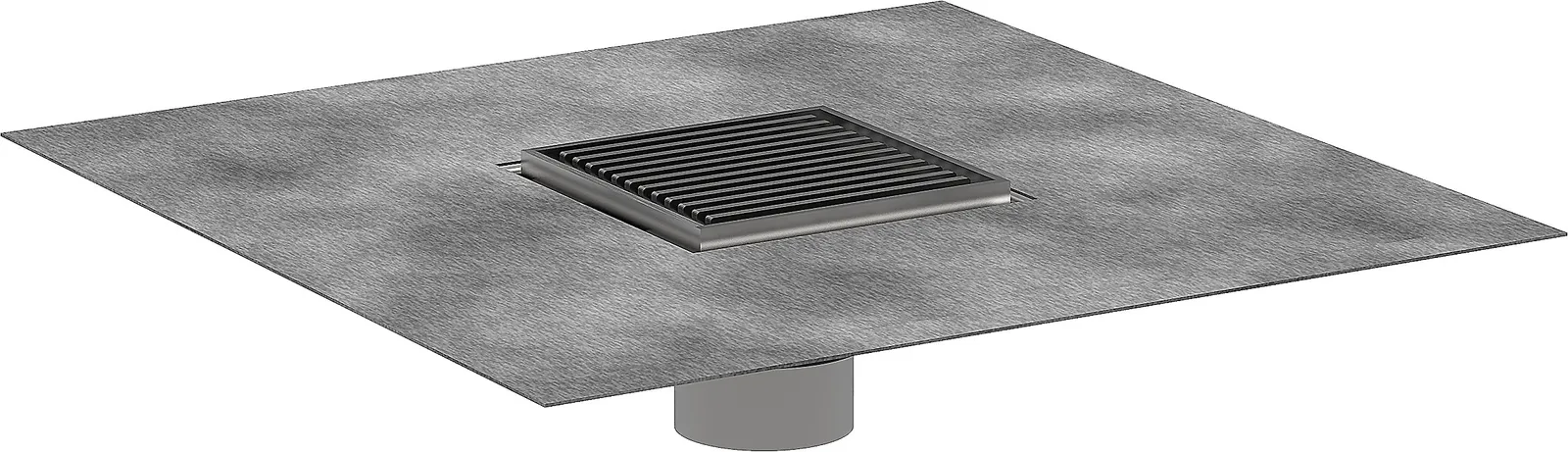 RainDrain Brilliance Boardwalk Set 4"x 4" finish set with height-adjustable frame and concealed part