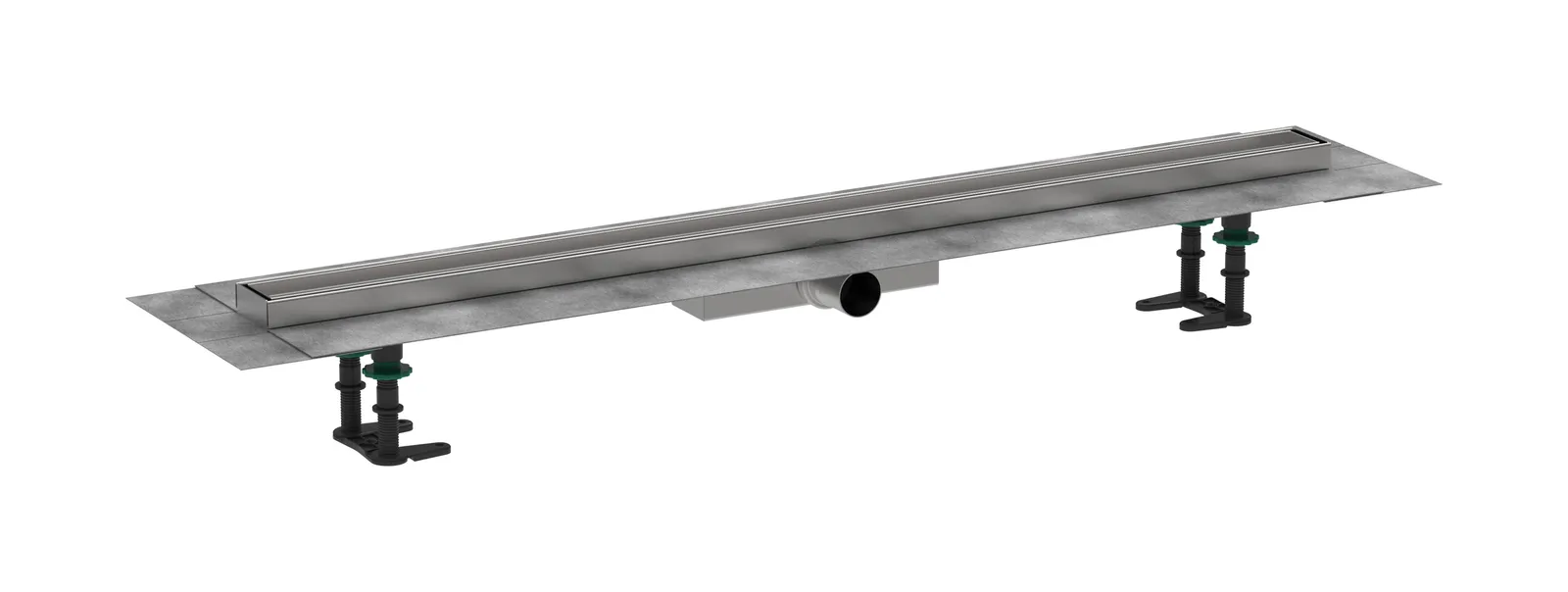 RainDrain Compact Complete set for shower drain 1000 tile-in for flat installation