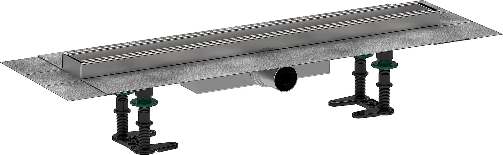 RainDrain Compact Dush trapining toʻliq toʻplami 600 kafel qoplanadigan, yassi montaj uchun